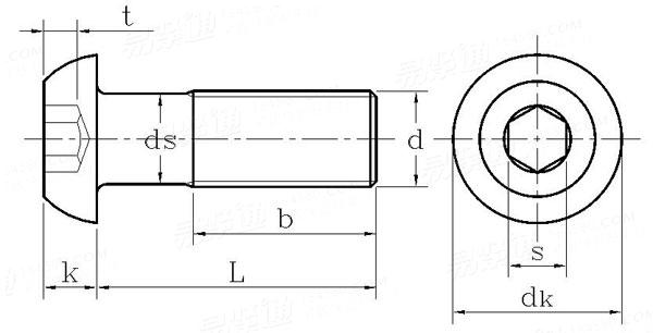 GB70.2內(nei) 六角平圓頭螺釘國標號