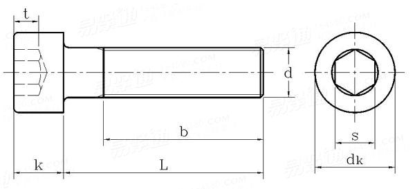 GB70.1-2000標準圓柱頭內(nei) 六角螺絲(si) 國標號